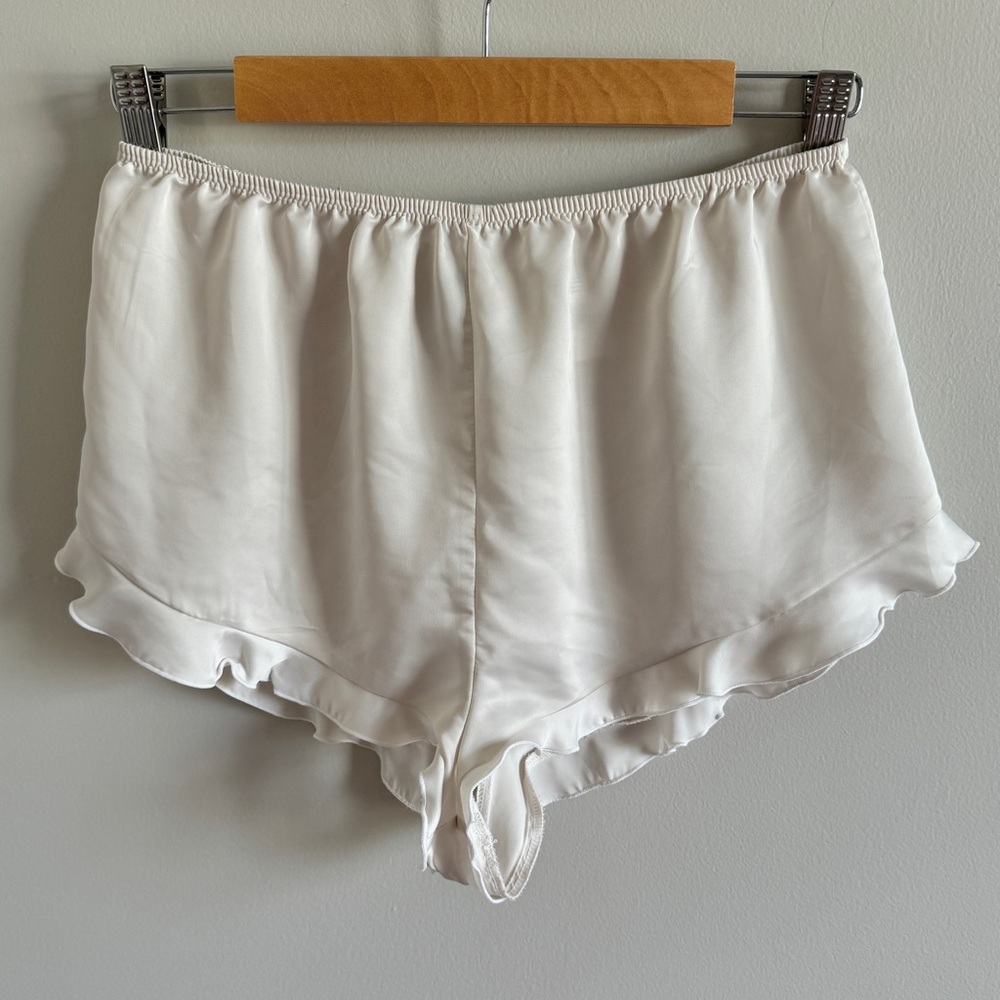 Ivory H&M Ruffle Pajama Shorts Lingerie Separates Size Small